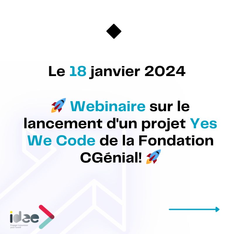 webinaire Yes We Code de la Fondation CGénial! 🚀